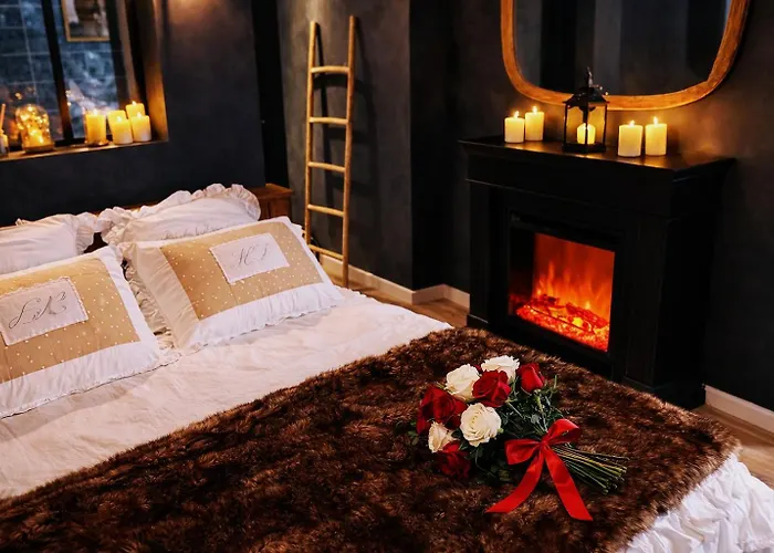 Le Romantique, Spa, écran Cinéma, Lit King Size, Day Use, 10 Min Centre